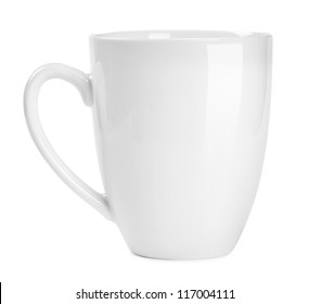 White cup isolated on white background - Shutterstock ID 117004111