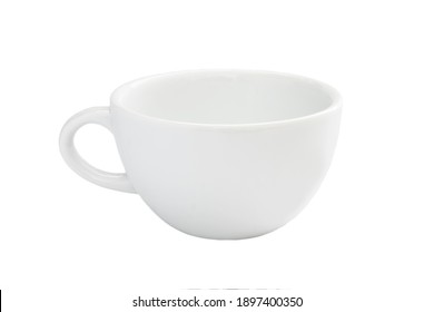 White Cup Isolated On White Background