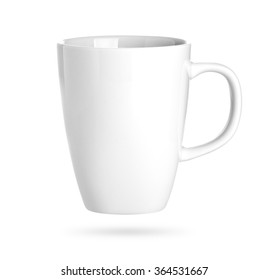 White Cup Isolated On White Background