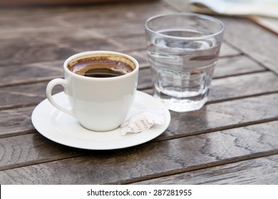 white cup of Turkish coffee 