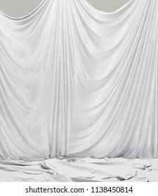 White Curtain Backdrop 