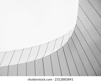 White curve Modern building exterior Architecture details  - Shutterstock ID 2312883841