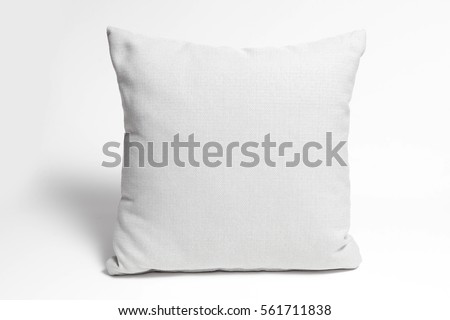 white cushion on white background
