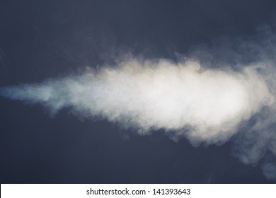 White Dense Smoke Trail