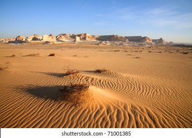 The White Desert in the Sahara of central Egypt.