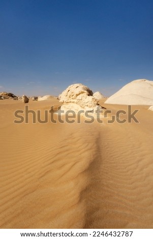 White desert in western Egypt taken in January 2022