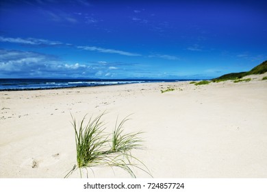 White deserted sands at West Port, Kintyre Peninsula, Scotland