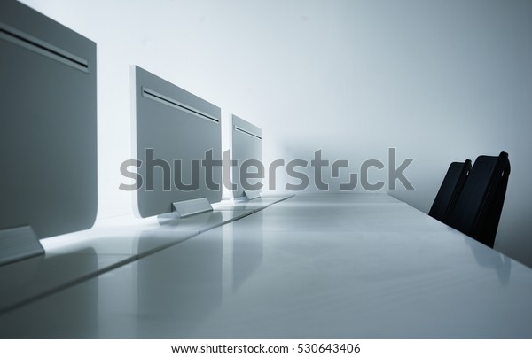 White Desk Table Office Interiorsimplicity Style Stock Photo (Edit Now ...