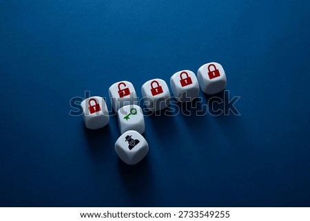 White dice representing network security, data protection, and potential cyber threats