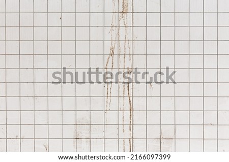 White dirty ceramic tile wall background