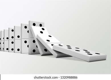 White Dominoes Falling