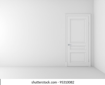 White Door In White Room