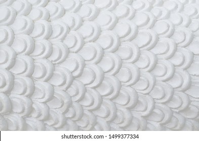 White Dragon Scale Pattern Background