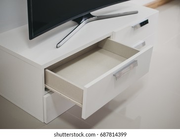 White drawer open