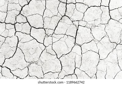 White dried and cracked ground earth background. Closeup of dry fissure ground. Gray crack on earth texture. erosion - Shutterstock ID 1189662742