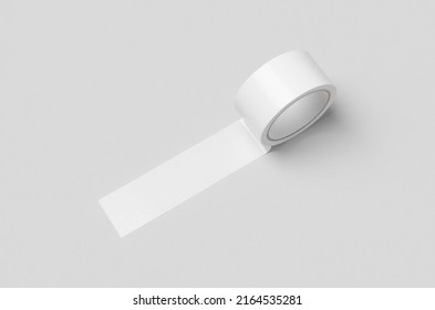 White duct tape mockup on a grey background. - Shutterstock ID 2164535281