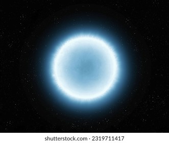 White dwarf on a black background. Remnant of a dead star. Sun's core after a supernova. - Shutterstock ID 2319711417