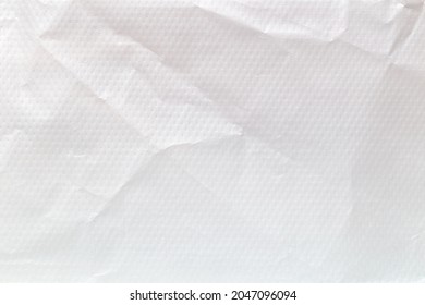 White Eco Recycled Plastic Bag Texture Background.