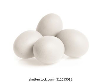 White Egg Isolated On White Background