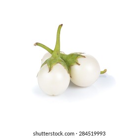 White Eggplant On White Background