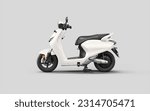 White electric scooter side view