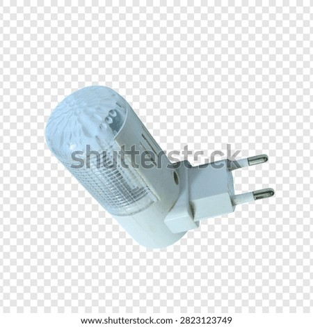 White electrically heated mosquito and insect killer lamp device with two-prong plug