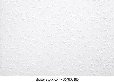 White Embossed Paper With Floral Pattern