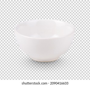 White Empty Bowl  Isolated Permium Psd