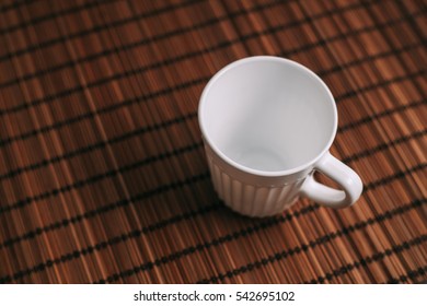 White empty mug on the table