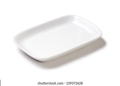 	White Empty Plate Of Earthenware