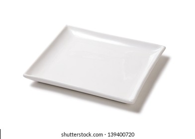 White Empty Plate Of Earthenware