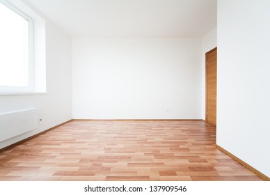 White Empty Room With Door