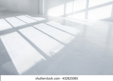 White Empty Room  With Window Shadow