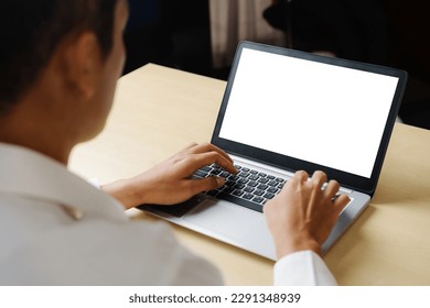 White empty screen on modish computer for your design mock up on the monitor display