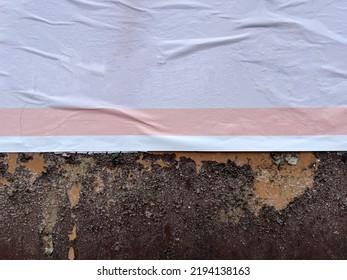 White Empty Street Poster Paper  Edge On Grungy Urban Wall Background 