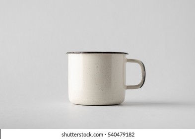 White Enamel Mug Mock-Up