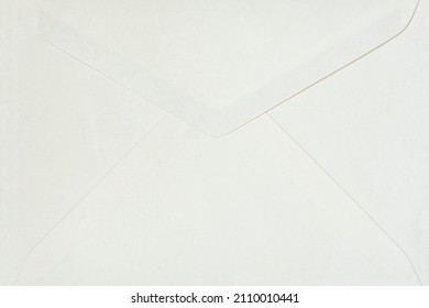 White Envelope Close-up, Flip Side, Postal Background And Texture.