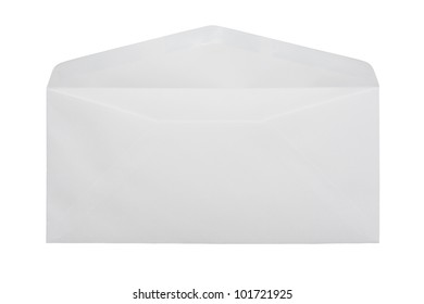 White Envelope Isolated On White