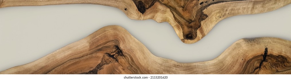 white epoxy resin panel with walnut, texture for design, source, template - Shutterstock ID 2115201620