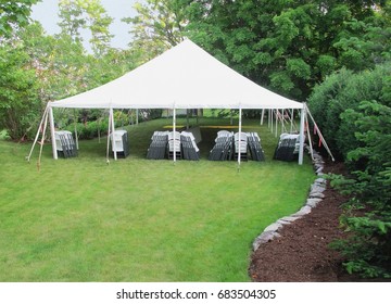 White Events Tent In The Backyard