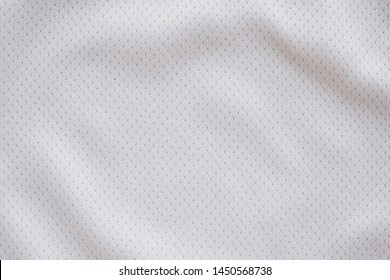White Fabric Sport Clothing Football Jersey With Air Mesh Texture Background