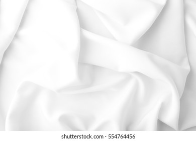 White Fabric Texture Background Wavy Fabric Stock Photo 554764456 ...