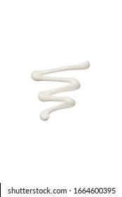 White Facial Cream Squiggle On White Background 