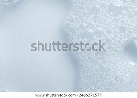 White facial skin care foam with copy space 