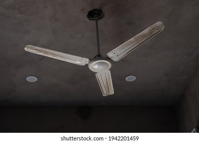 White Fan And Dust On The Fan 