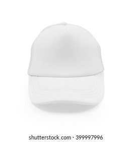 all white trucker hat