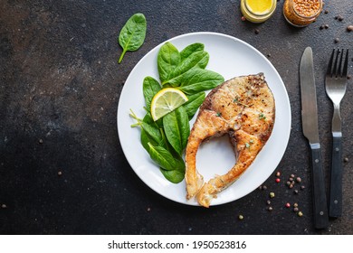 White Fish Fried Silver Carp Grill Freshwater Fish Snack Healthy Meal Top View Copy Space Food Background Image Vegetarian Food 