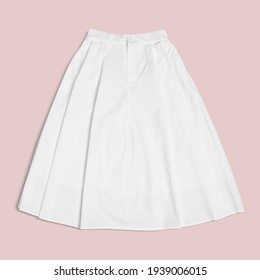 White Flared Skirt Women's Apparel