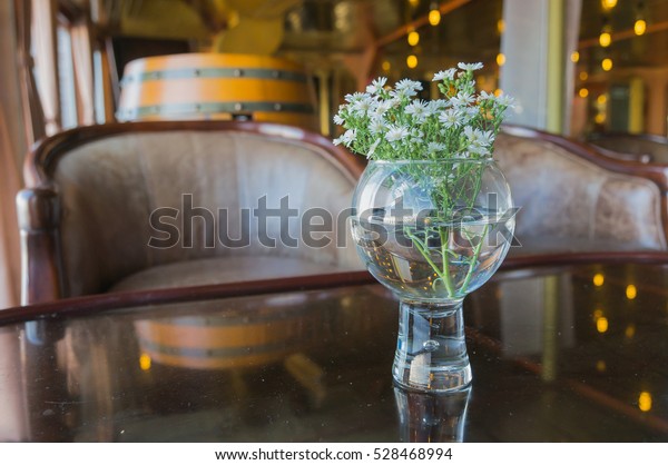 White Flowers Clear Glass Vase Decorations Stock Photo Edit Now