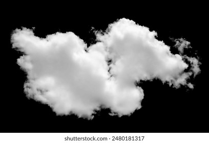 white fluffy cloud isolated black background. concept effect design smoke fog, smog cloudy cutout. abstract cloud, mist overlay on Sky Summer. grey dark storm condensation - Powered by Shutterstock